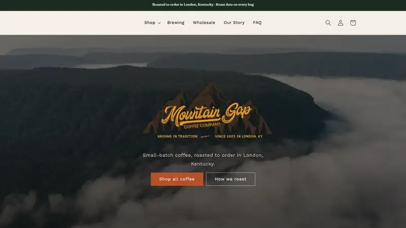 Mountain Gap Coffee — screenshot